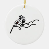 OMG RUN Scared Rage Face Comic Meme Keramisch Ornament (Voorkant)