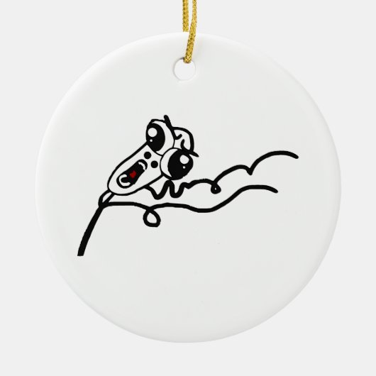 OMG RUN Scared Rage Face Comic Meme Keramisch Ornament (Voorkant)