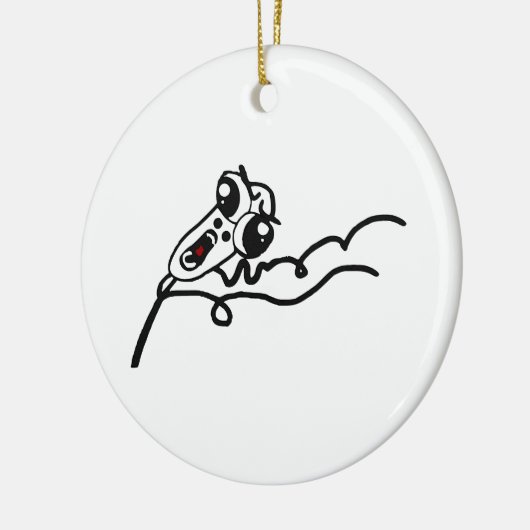 OMG RUN Scared Rage Face Comic Meme Keramisch Ornament (Links)