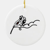 OMG RUN Scared Rage Face Comic Meme Keramisch Ornament (Achterkant)