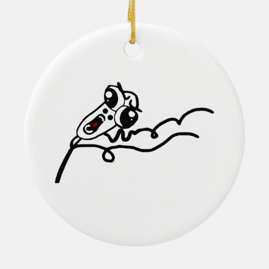 OMG RUN Scared Rage Face Comic Meme Keramisch Ornament (Achterkant)