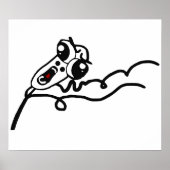 OMG RUN Scared Rage Face Comic Meme Poster (Voorkant)