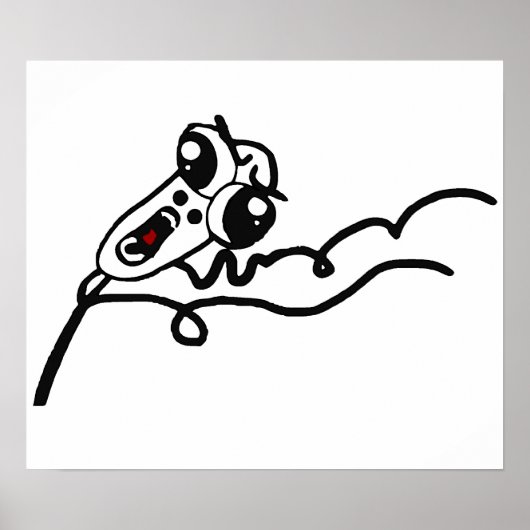 OMG RUN Scared Rage Face Comic Meme Poster (Voorkant)