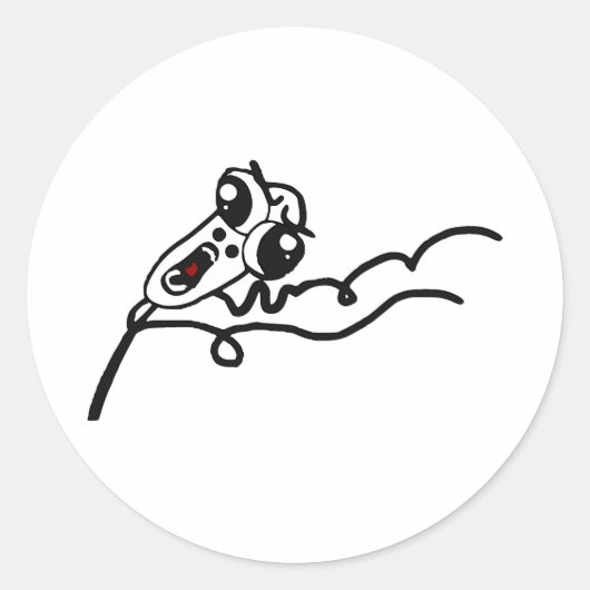 OMG RUN Scared Rage Face Comic Meme Ronde Sticker (Voorkant)