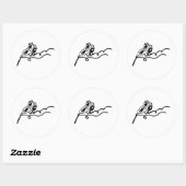 OMG RUN Scared Rage Face Comic Meme Ronde Sticker (Vel)