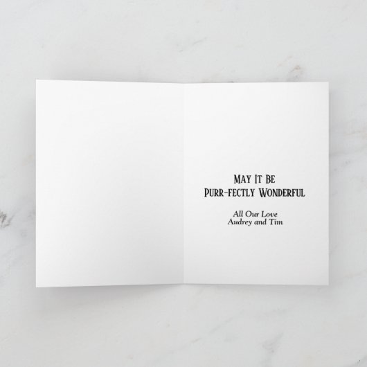 OMG Schattigee Cat Theme Verjaardag Kaart (Binnen)