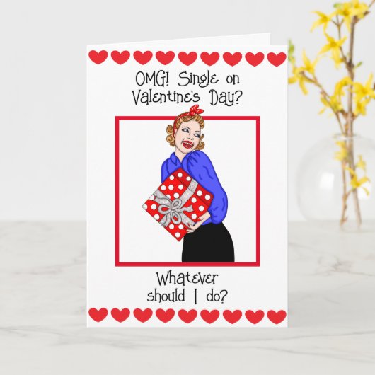 OMG Single op Valentijnsdag?  Kaart (Gele Bloem)