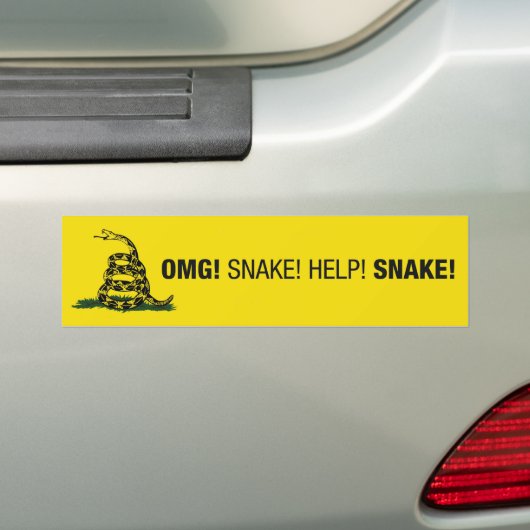 OMG! Snake! Bumpersticker (Op auto)