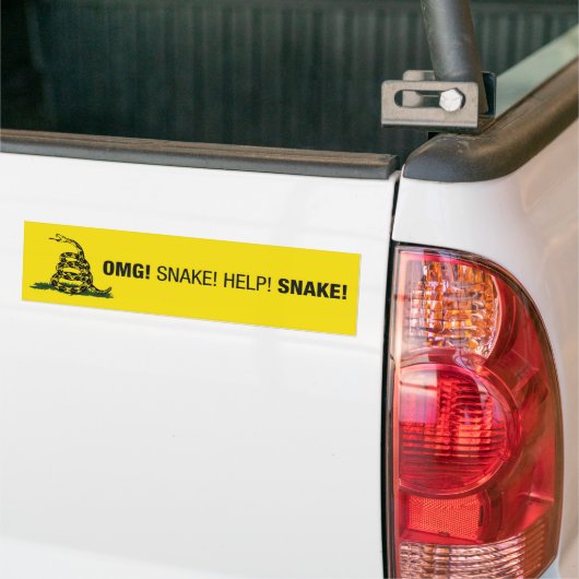 OMG! Snake! Bumpersticker (Op Truck)