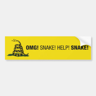 OMG! Snake! Bumpersticker