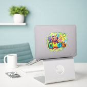 OMG STICKER (Laptop op bureau)