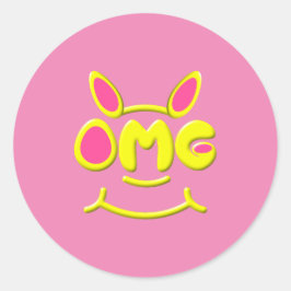 OMG-Sticker Ronde Sticker