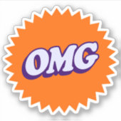 OMG Sticker - Vet en leuk Graphic (Voorkant)