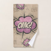OMG!  stripboek Steampunk Pop Bad Handdoek (Handdoek)