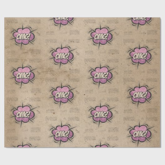 OMG!  stripboek Steampunk Pop Cadeaupapier (Vlak)