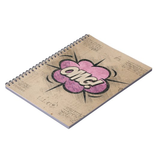 OMG!  stripboek Steampunk Pop Notitieboek (Linkerzijde)