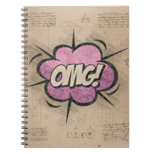 OMG!  stripboek Steampunk Pop Notitieboek