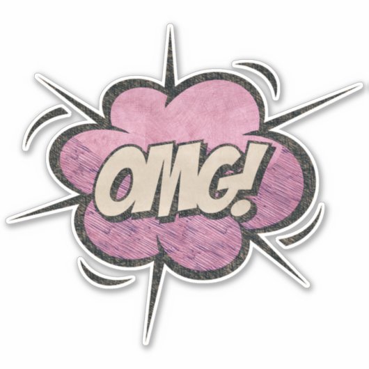 OMG!  stripboek Steampunk Pop Sticker (Voorkant)