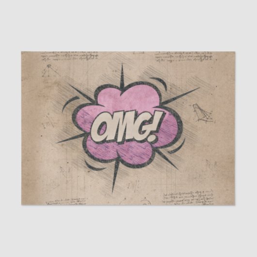 OMG! stripboek Steampunk Pop Tissuepapier (Voorkant)