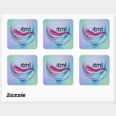 OMG! te veel info Vierkante Sticker (Vel)