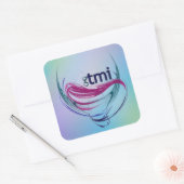 OMG! te veel info Vierkante Sticker (Envelop)