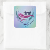 OMG! te veel info Vierkante Sticker (Tas)
