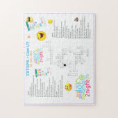 OMG TEKST SPREEK Kruiswoord Emoji Plezier Stedelij Legpuzzel (Verticaal)