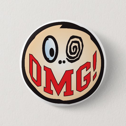 OMG Text Head Ronde Button 5,7 Cm (Voorkant)