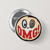 OMG Text Head Ronde Button 5,7 Cm (Voorkant /achterkant)