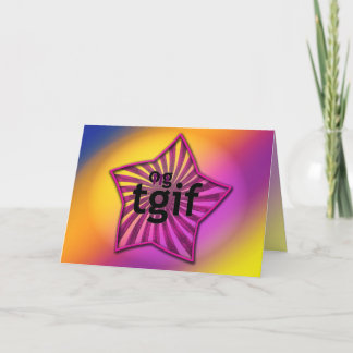 OMG, tgif, bedankt! Bedankkaart