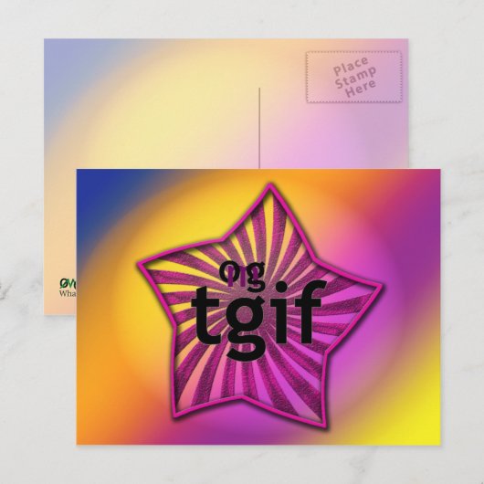 OMG! tgif Briefkaart (Voorkant / Achterkant)
