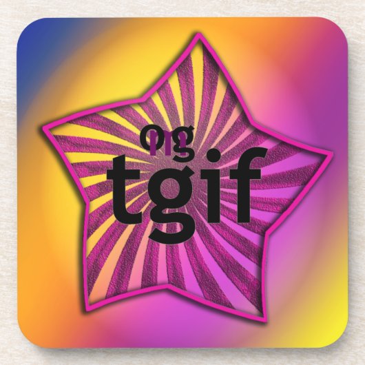 OMG! tgif Drankjes Onderzetter (Voorkant)