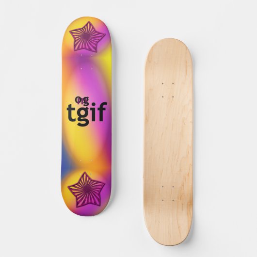 OMG! tgif Persoonlijk Skateboard (Voorkant)
