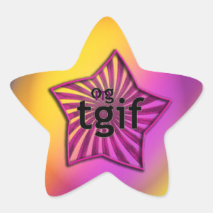 OMG! tgif Ster Sticker