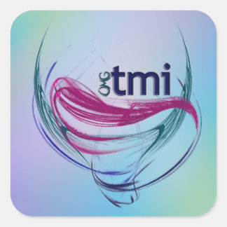 OMG! tmi Vierkante Sticker