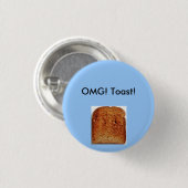 OMG! Toast! Knoop Ronde Button 3,2 Cm (Voorkant /achterkant)