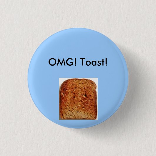 OMG! Toast! Knoop Ronde Button 3,2 Cm (Voorkant)