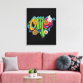 OMG-typografie Canvas Afdruk