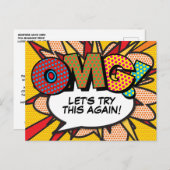 OMG Uitgestelde wijziging van datum Comic Book Pop Briefkaart (Voorkant / Achterkant)