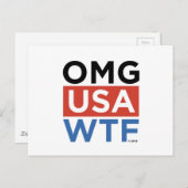 OMG USA WTF BRIEFKAART (Voorkant / Achterkant)
