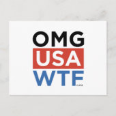 OMG USA WTF BRIEFKAART (Voorkant)
