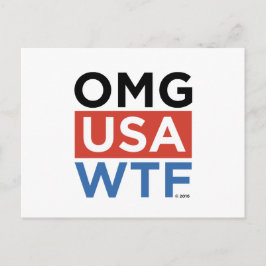 OMG USA WTF BRIEFKAART