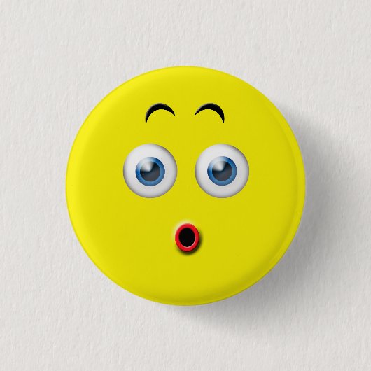 OMG Verraste Emoji Ronde Button 3,2 Cm (Voorkant)
