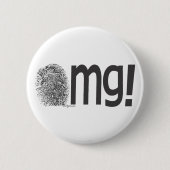 omg vingerafdruktekst ronde button 5,7 cm (Voorkant)
