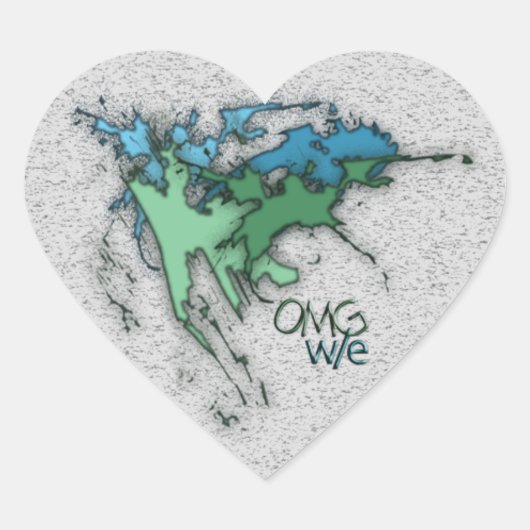 OMG! w/e Hart Sticker (Voorkant)
