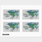 OMG! w/e Rechthoekige Sticker (Vel)