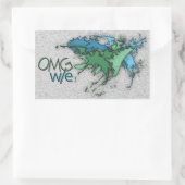 OMG! w/e Rechthoekige Sticker (Tas)