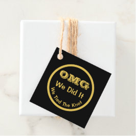 OMG We hebben de knoop vastgebonden Bedankjes Labels