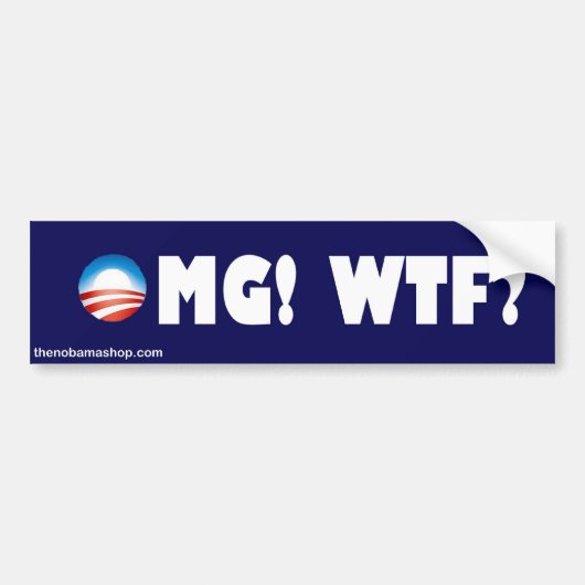OMG! WTF? BUMPERSTICKER (Voorkant)