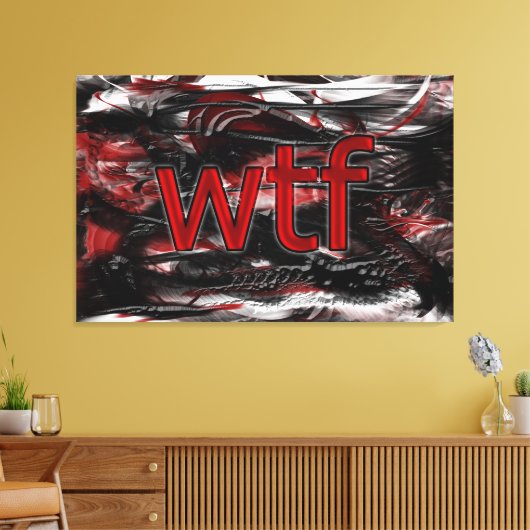 OMG! wtf Canvas Afdruk (Insitu (Woonkamer))